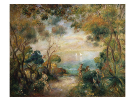 A Garden in Sorrento - Pierre-Auguste Renoir painting on canvas